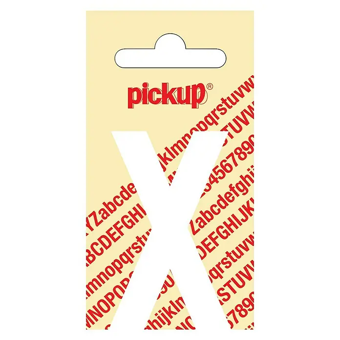 Pickup Naljepnica - Motiv: X, Bijele boje, Visina: 60 mm