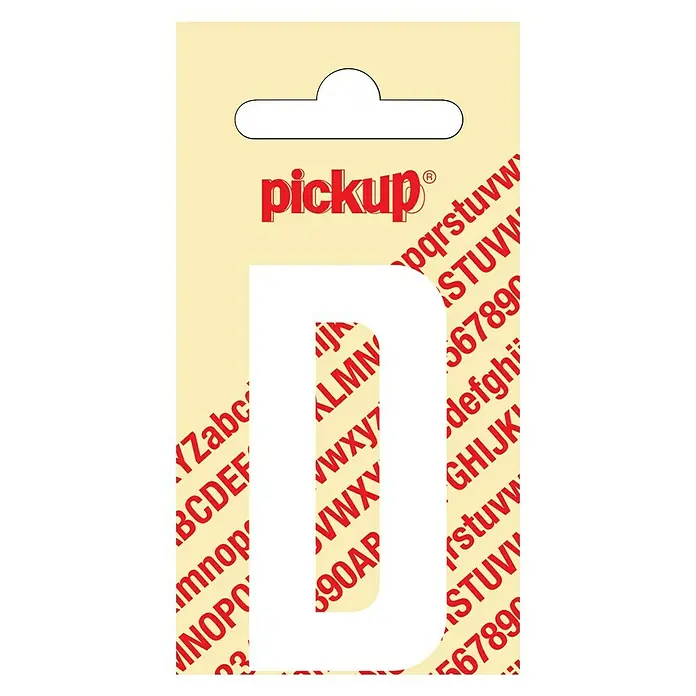 Pickup Naljepnica - Motiv: D, Bijele boje, Visina: 60 mm