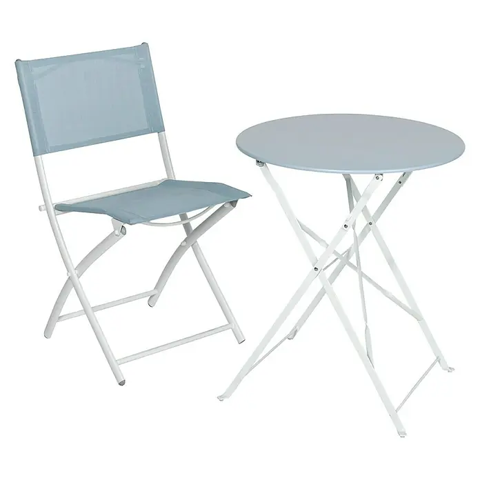 Sunfun Kirsten Gartenstuhl - Breite: 43 cm, Blau, Weiß