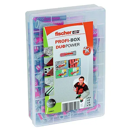 Fischer Duopower Surtido de tacos y tornillos Profi-Box