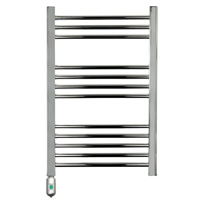 Cicsa Radiador toallero eléctrico Zeta X - An x Al: 50 x 77 cm, 400 W, Plateado, Termostato