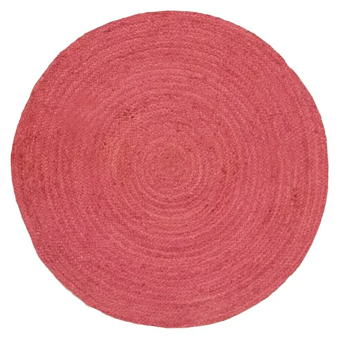 Alfombra redonda Yute Nazar - Multicolor, 100 x 100 cm, 100 % yute