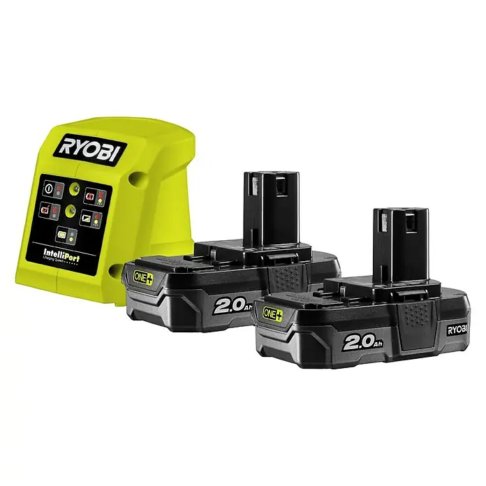 Ryobi ONE+ Starter-Set - 18 V, 2 Akkus, 2 Ah - Rechte Seitenansicht