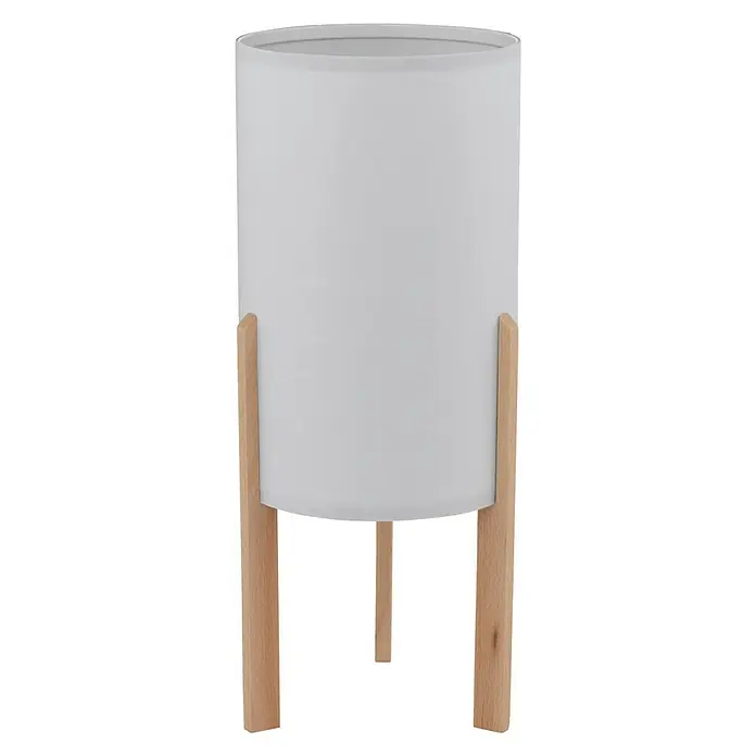 Eglo Tafellamp, rond Campodino - 60 W, Ø x h: 160 mm x 40 cm, Beige, Esdoorn, E27 - Vooraanzicht