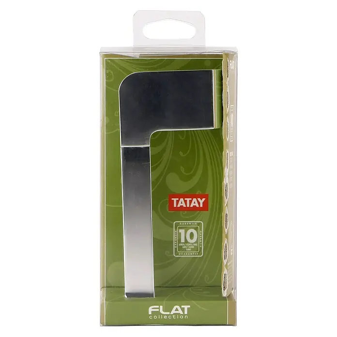 Tatay Flat Portarrollos papel higiénico - Sin tapa, Cromo, Aluminio