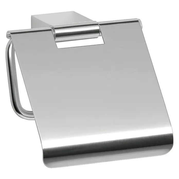 Tatay Aluminium Portarrollos papel higiénico - Con tapa, Cromo, Aluminio