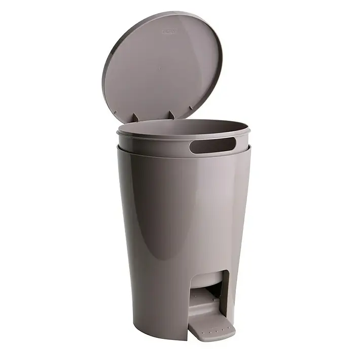 Tatay Cubo con pedal Diabolo - 5 l, Beige, Redonda, Plástico
