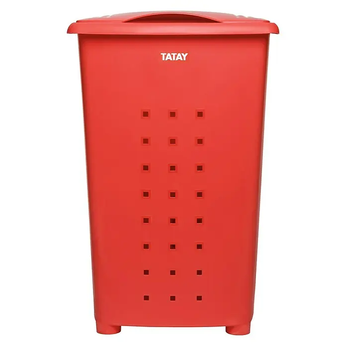Tatay Cubo para la ropa Millenium - 60 l, Rojo, Plástico