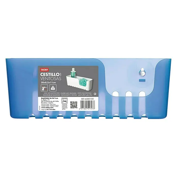 Tatay Cesta de baño Standard - 8,5 x 30 x 11 cm, Azul