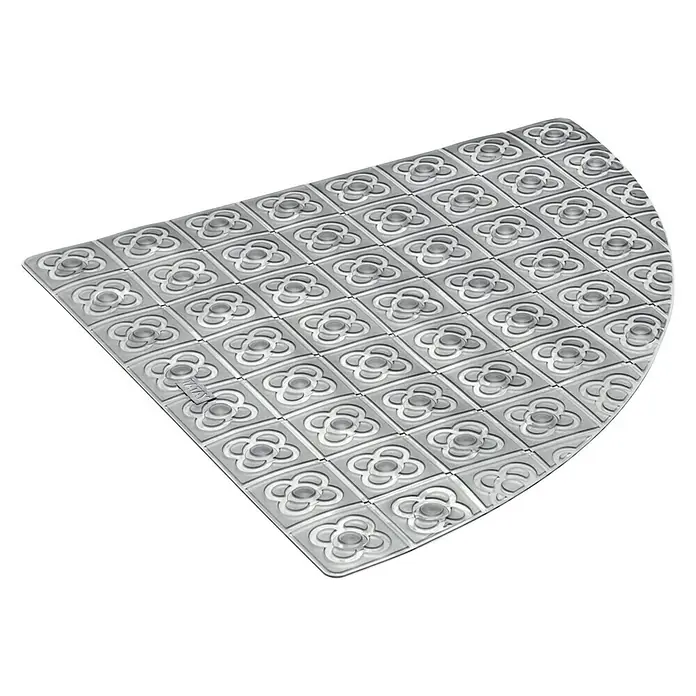 Tatay Alfombra antideslizante para ducha angular BCN - 48 x 48 cm, PVC, Antracita