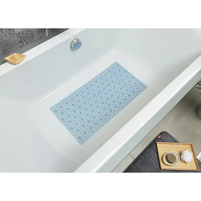 Tatay Alfombra antideslizante para bañera Diamond - 36 x 72 cm, PVC, Azul