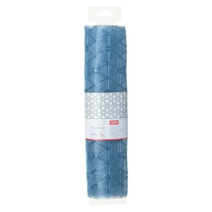 Tatay Alfombra antideslizante para bañera Diamond - 36 x 96 cm, PVC, Azul