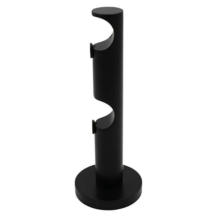 Expo Ambiente Doppelträger Turn - Schwarz, Geeignet für: Gardinenstangen Ø 20 mm, Länge: 13,4 cm - Vorderansicht