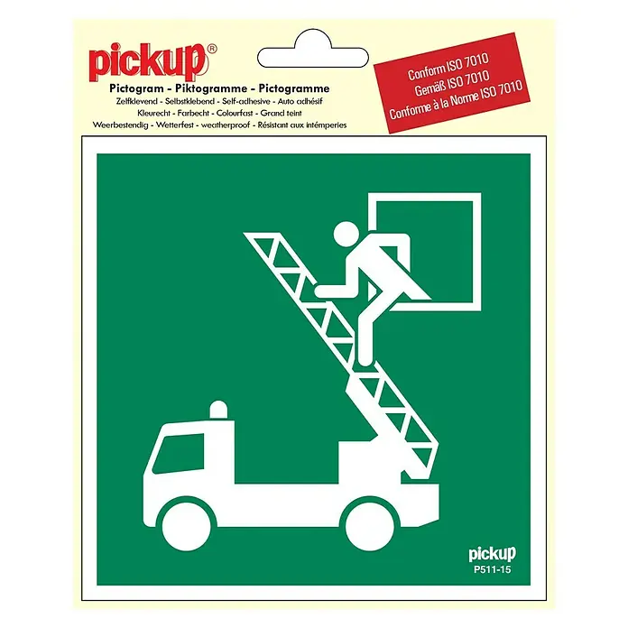 Pickup Aufkleber - L x B: 15 x 15 cm, Rettungsausstieg