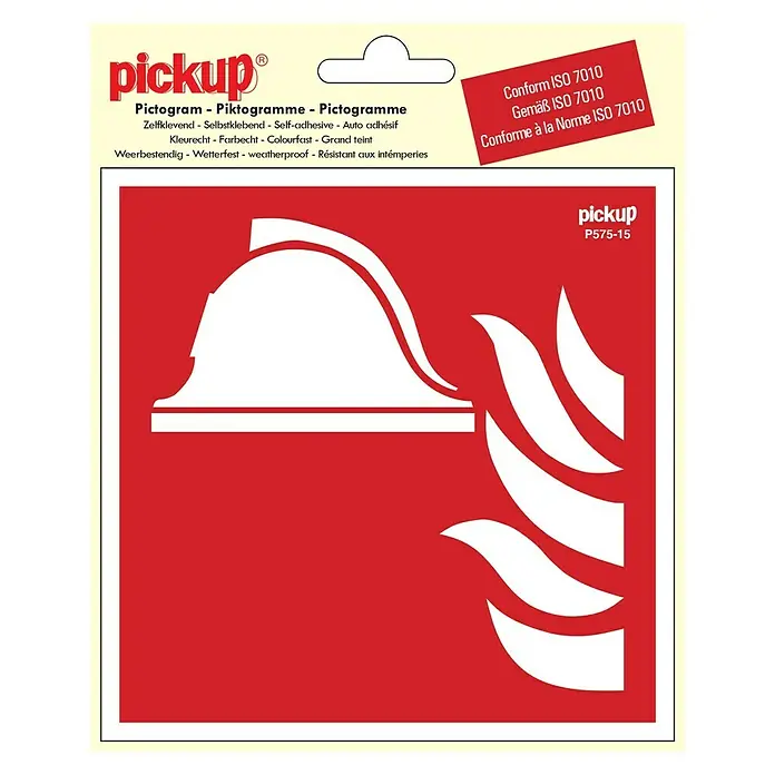 Pickup Aufkleber - L x B: 15 x 15 cm, Mittel und Geräte zur Brandbekämpfung