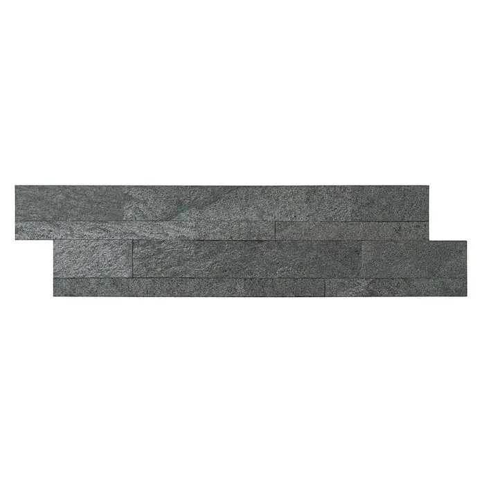 Selbstklebemosaik - 60 x 15 cm, Naturstein, Anthrazit - Vorderansicht