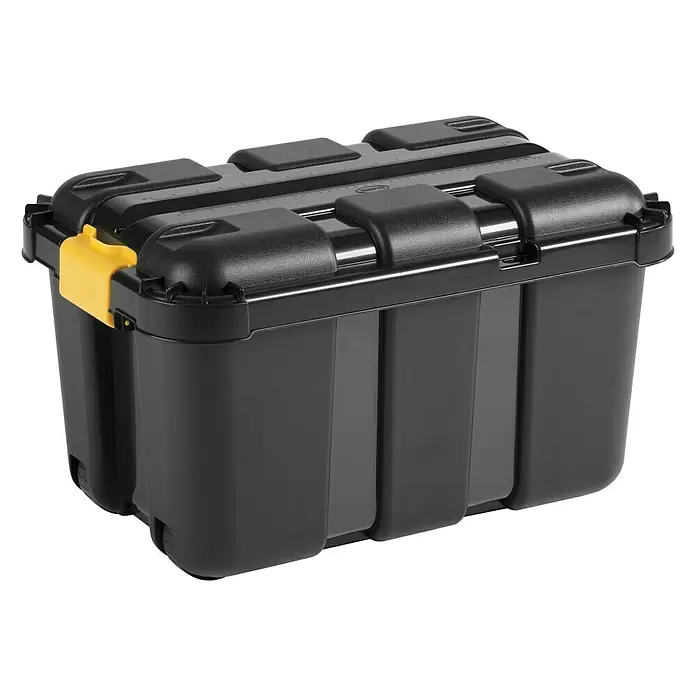 Aufbewahrungsbox - L x B x H: 59 x 39 x 35 cm, Kunststoff, Schwarz