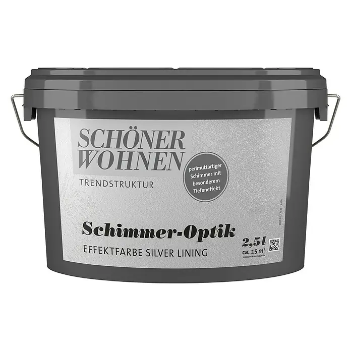 SCHÖNER WOHNEN-Farbe Trendstruktur Effektfarbe - Schimmer-Optik, 2,5 l, Silver-Lining - Vorderansicht