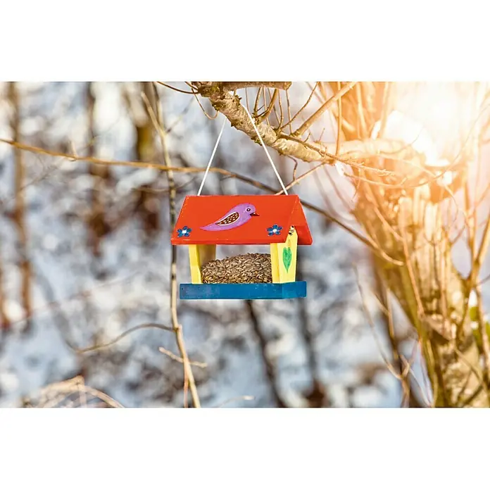 Windhager Vogelhaus Bausatz Woodpecker - L x B x H: 17 x 22 x 19 cm, Natur, Holz