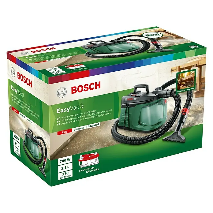 Bosch Staubsauger EasyVac 3 - 700 W, Behältervolumen: 2,1 l