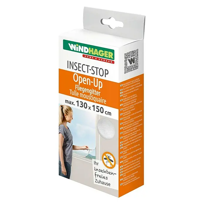 Windhager Insektenschutzgitter Open-Up - 130 x 150 cm, Weiß