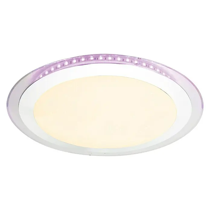 Lavida LED-Deckenleuchte rund Arrco - 30 W, Ø x H: 405 mm x 9 cm, Opal, RGB