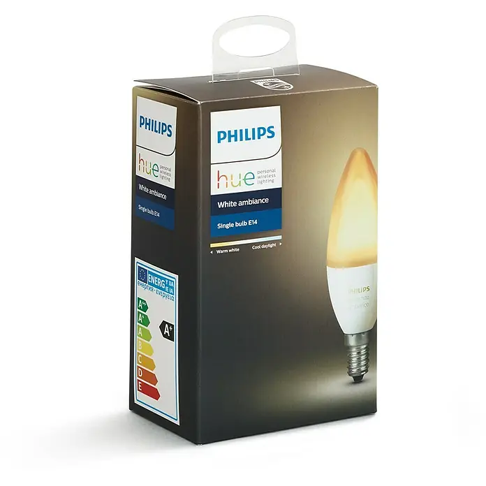 Philips Hue Bombilla LED - 6 W, E14, Temperatura de color ajustable, Intensidad regulable, 1 ud.