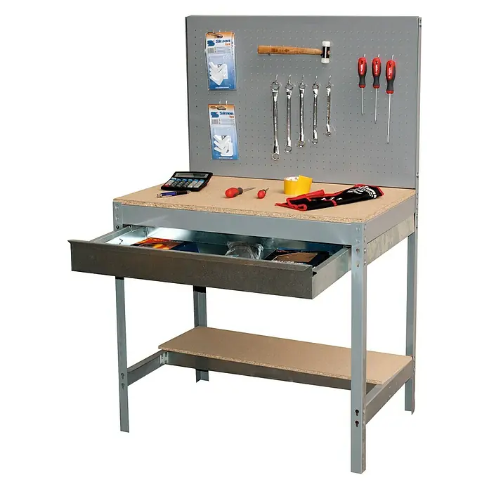Simonrack Simonwork Banco de trabajo BT2 Box - L x An x Al: 61 x 151 x 144,5 cm, Número de cajones: 1 ud., Gris