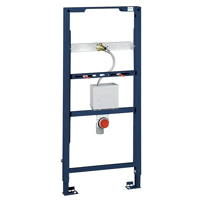 Grohe Rapid SL Urinal-Montageelement - 10 x 50 x 113 cm, Mit Rohbauset für Temperatursensor, Pulverbeschichtet - Vorderansicht