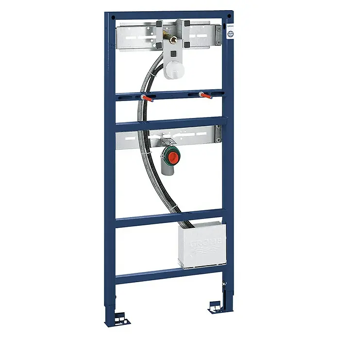 Grohe Rapid SL Waschtisch-Vorwandelement - 7,5 x 50 x 113 cm, Mit Rohbauset für Infrarot-Elektronik, Pulverbeschichtet - Vorderansicht