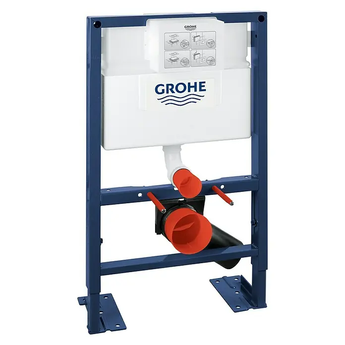 Grohe Rapid SL WC-Vorwandelement - 19,5 x 50 x 82 cm, Freistehende Montage, Pulverbeschichtet - Vorderansicht