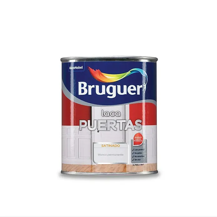 Bruguer Laca acrílica para puertas - Blanco, 750 ml, Satinado
