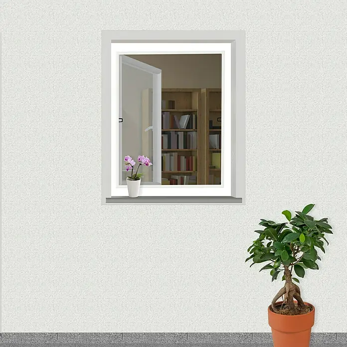 Windhager Insektenschutzfenster Mosquito Stop - B x H: 100 x 120 cm, Weiß, Frontmontage - Stimmungsaufnahme