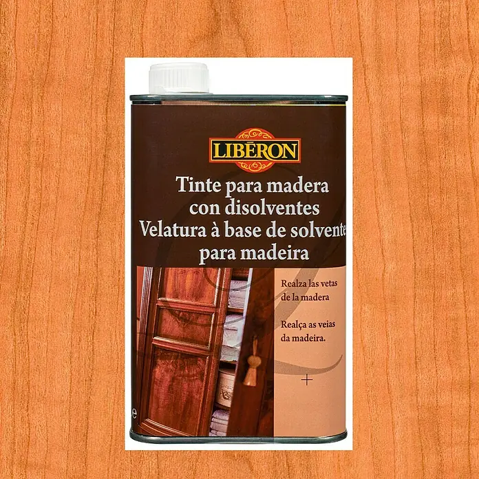 Libéron Tinte para madera con disolventes - Cerezo, 500 ml, Mate sedoso