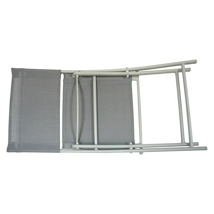 Sunfun Hannah Vrtna stolica Hannah - 52 x 43 x 84,5 cm, Plastično pletivo, Svijetlosive boje, Preklopno