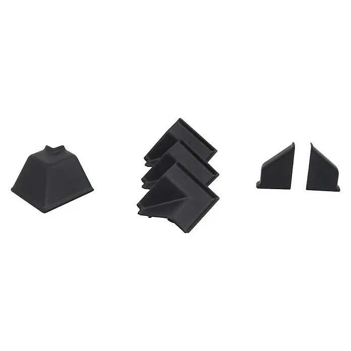 CUCINE Zubehör-Set gedreht - Schwarz, 6 -tlg. - Vorderansicht