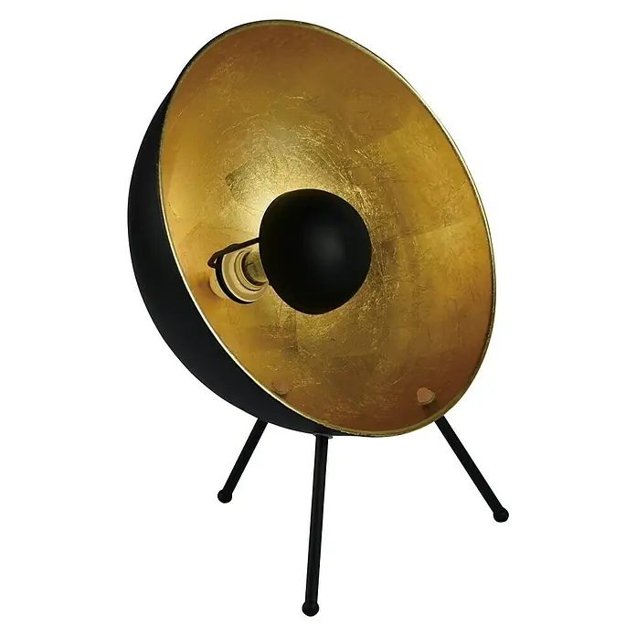 Tween Light Okrugla stolna svjetiljka Molara - 60 W, Ø x V: 400 mm x 48 cm, Zlatna, Crne boje, E27