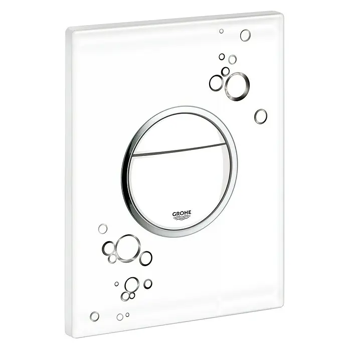 Grohe Bedieningsplaat Nova Cosmopolitan - Wit/Chroom, 2 spoelstanden - Vooraanzicht