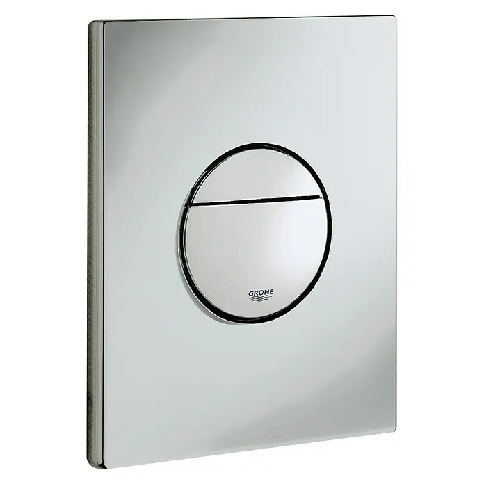Grohe Bedieningsplaat Nova Cosmopolitan - Mat chroom, 2 spoelstanden - Vooraanzicht