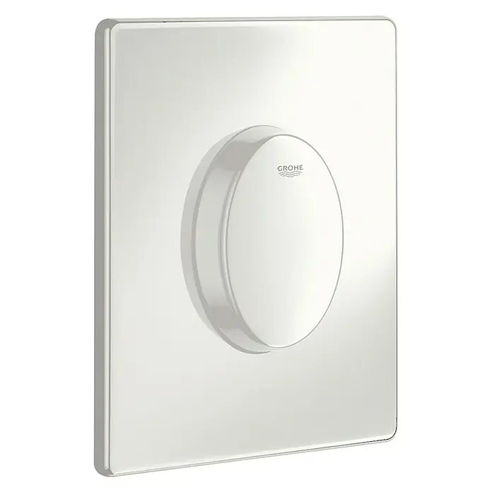 Grohe Bedieningsplaat Skate Air - Wit, 1 spoelstand, Verticale montage - Vooraanzicht