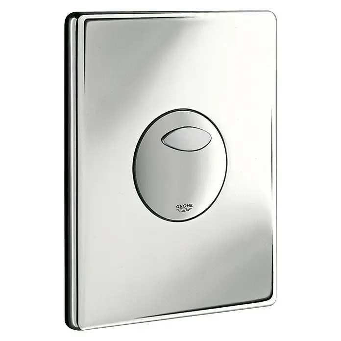 Grohe Betätigungsplatte Skate - Chrom, 2-Mengen-Spülung, Geeignet für: Pneumatische Ablaufventile - Vorderansicht