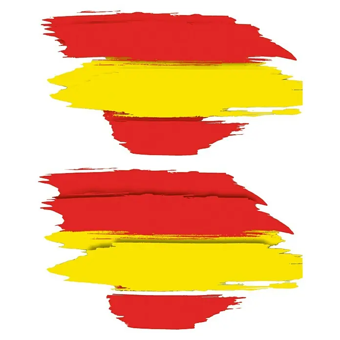 Etiqueta adhesiva pincelada España - Bandera