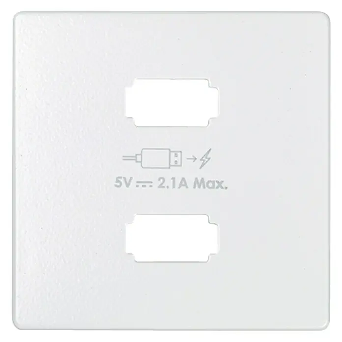 Simon 82 Tapa para toma USB - Blanco, Aluminio, En pared