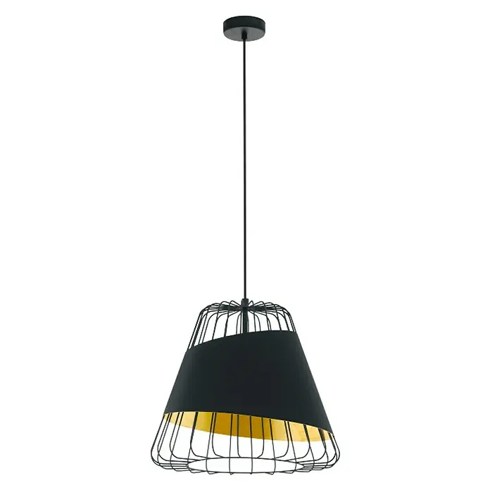 Eglo Pendelleuchte Austell - 60 W, Schwarz/Gold, E27