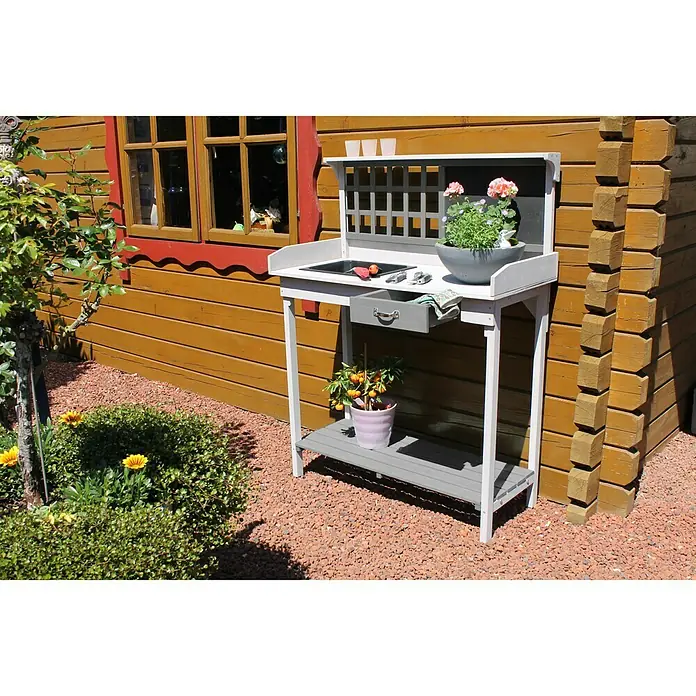 Leco Pflanztisch Vintage - 92 x 42 x 121 cm, Tanne - Stimmungsaufnahme