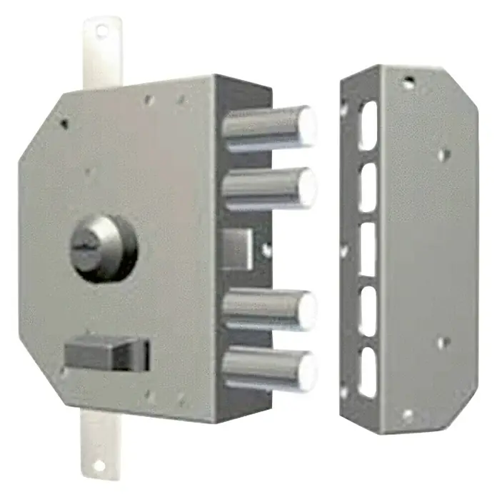Cerradura de seguridad para puerta CR 3450 esmaltada - Tipo de cerradura: Llave, DIN-Izquierda, Puerta exterior