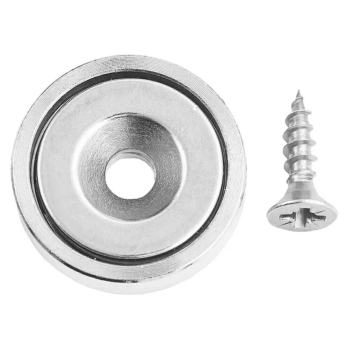 Imán de disco con tornillo - Diámetro: 16 mm