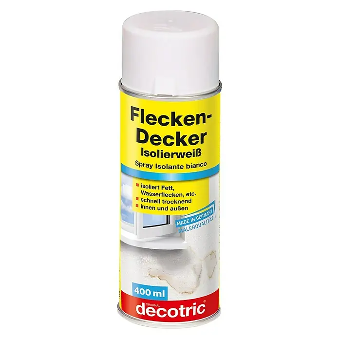 Decotric Flecken-Abdeckfarbe Flecken-Decker - Weiß, 400 ml - Vorderansicht