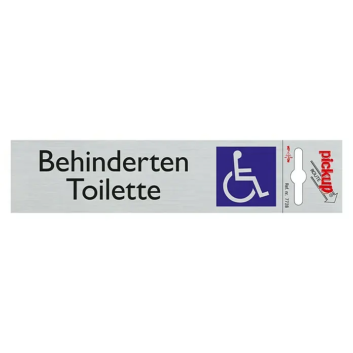Pickup Aufkleber - Motiv: Rollstuhlfahrer, L x B: 165 x 44 mm - Draufsicht