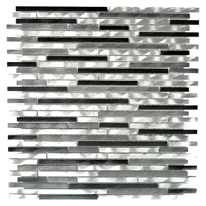 Mosaikfliese Brick XAM A881 - 29,8 x 31,8 cm, Grau, Matt - Draufsicht